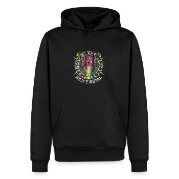 Crazy Odin Wikinger Einhorn Regenbogen Heavy Metal - Männer Premium Bio Hoodie - Schwarz - Vorne - Nico (187cm)