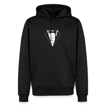 Smoking - Sweat à capuche Premium bio Homme - noir - Devant - Nico (187cm)