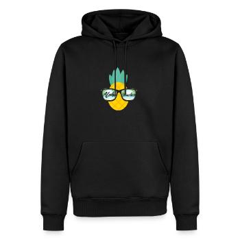 AlohaBeaches 01 - Sweat à capuche Premium bio Homme - noir - Devant - Nico (187cm)