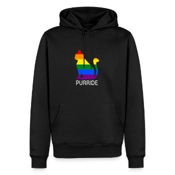 Purride Pride Homoehe Katze LGBT Geschenk - Männer Premium Bio Hoodie - Schwarz - Vorne - Nico (187cm)