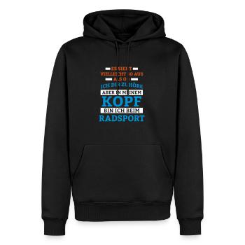 Radsport Sportart - Männer Premium Bio Hoodie - Schwarz - Vorne - Nico (187cm)