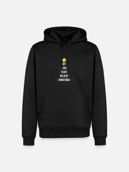 Weihnachten - Männer Premium Bio Hoodie - Schwarz