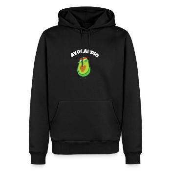 Avocardio Shirt - Männer Premium Bio Hoodie - Schwarz - Vorne - Nico (187cm)