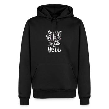 Les filles sont fortes comme l'enfer - Sweat à capuche Premium bio Homme - noir - Devant - Nico (187cm)