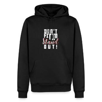 Ne pas inclure dans STAND OUT Inspirational Life Quote - Sweat à capuche Premium bio Homme - noir - Devant - Nico (187cm)