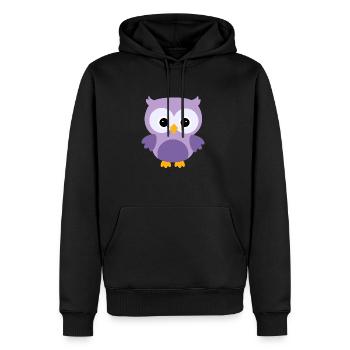 owl52 - Männer Premium Bio Hoodie - Schwarz - Vorne - Nico (187cm)