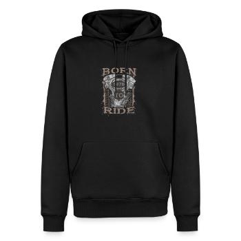 Born to Ride motorcycle 1978 - Männer Premium Bio Hoodie - Schwarz - Vorne - Nico (187cm)
