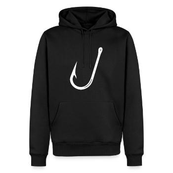 Angelhaken für Hobby Angelsport - Männer Premium Bio Hoodie - Schwarz - Vorne - Nico (187cm)