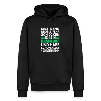 Nicht schockbarer Fliesenleger - Männer Premium Bio Hoodie - Schwarz - Vorne - Nico (187cm)