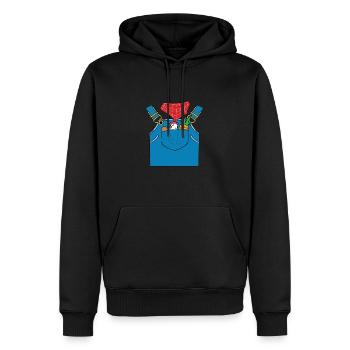 Lustiges Bauernkostüm - Männer Premium Bio Hoodie - Schwarz - Vorne - Nico (187cm)