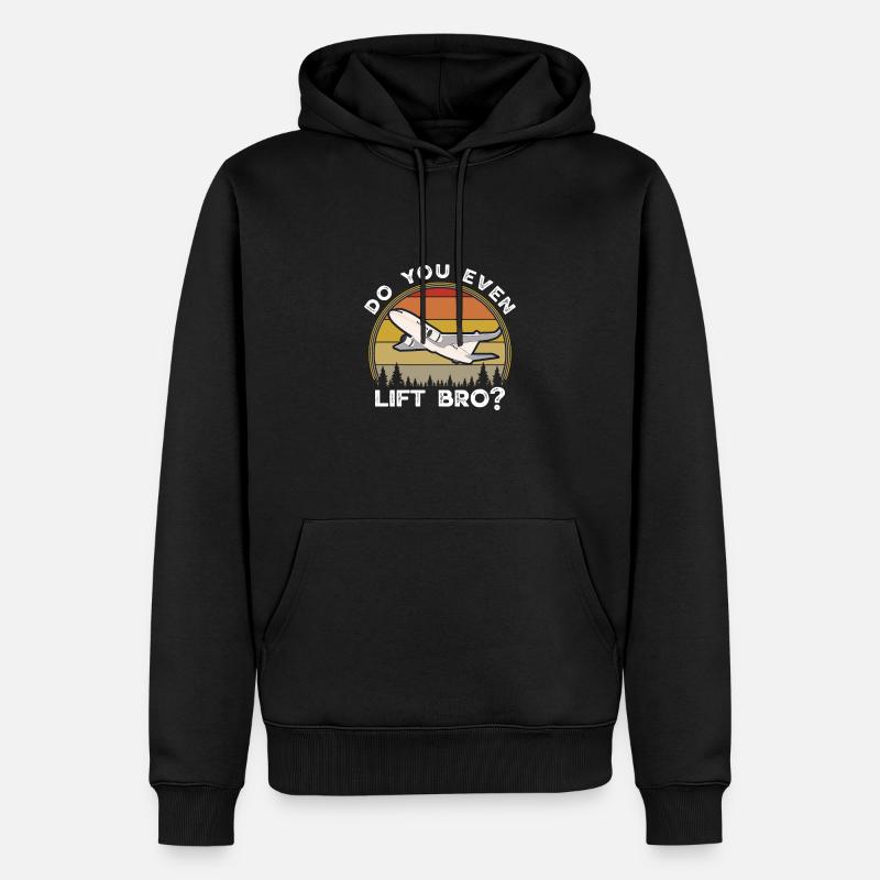 Flugzeugpilot Flugzeug Pilot - Männer Premium Bio Hoodie - Schwarz