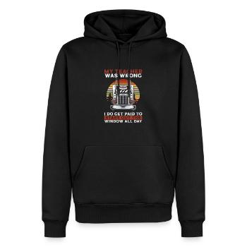 Cadeau semi-camionneur - Sweat à capuche Premium bio Homme - noir - Devant - Nico (187cm)