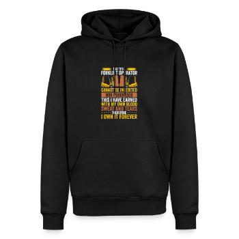 Cadeau chariot élévateur - Sweat à capuche Premium bio Homme - noir - Devant - Nico (187cm)