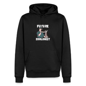 Zookeeper Zoo Futur Zoologiste - Sweat à capuche Premium bio Homme - noir - Devant - Nico (187cm)