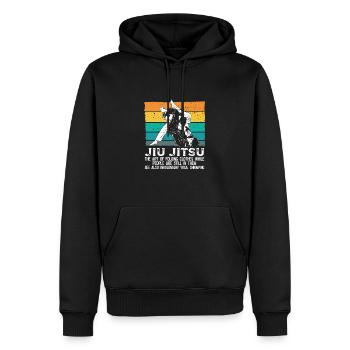 Grappling Brazilian JiuJitsu BJJ Gifts - Men’s Premium Organic Hoodie - black - Front - Nico (187cm)
