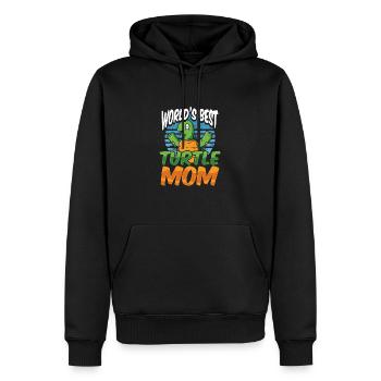Tortue Maman Tortue Amoureux - Sweat à capuche Premium bio Homme - noir - Devant - Nico (187cm)
