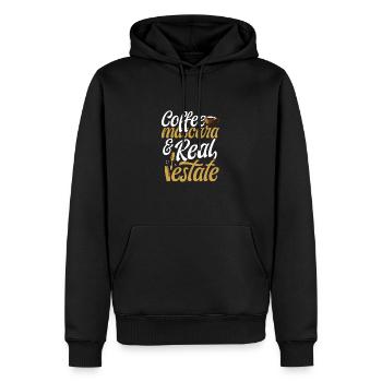 Immobilienmakler Haus Kaffee Mascara - Männer Premium Bio Hoodie - Schwarz - Vorne - Nico (187cm)