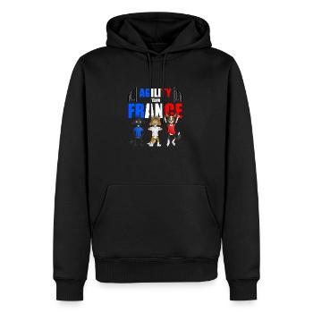 Agility Frankreich - Männer Premium Bio Hoodie - Schwarz - Vorne - Nico (187cm)