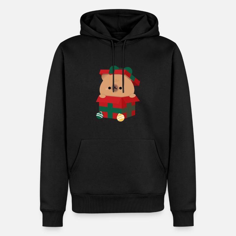 Capybara Weihnachtsgeschenk - Männer Premium Bio Hoodie - Schwarz