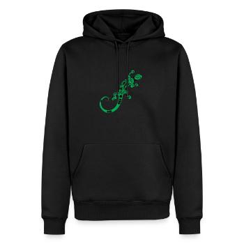 legu 67 - Sweat à capuche Premium bio Homme - noir - Devant - Nico (187cm)