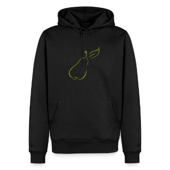 Birne - Männer Premium Bio Hoodie - Schwarz - Vorne - Nico (187cm)