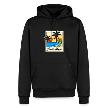 Maui Hawaii Hawaiian - Männer Premium Bio Hoodie - Schwarz - Vorne - Nico (187cm)