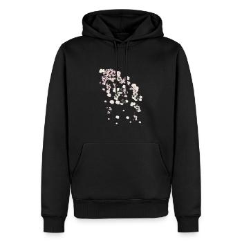 Printemps,vrilles,fleurs,fleurs,fleurs,fleurs,floraison - Sweat à capuche Premium bio Homme - noir - Devant - Nico (187cm)