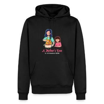 Mother's Day Love Design - Men’s Premium Organic Hoodie - black - Front - Nico (187cm)