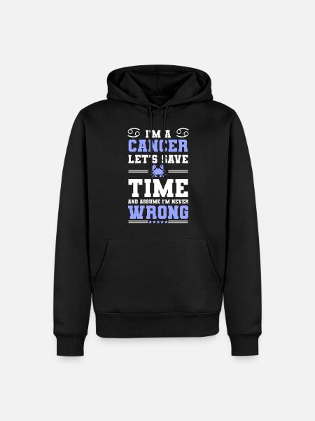 Cancer Astrology Constellation Element - Men’s Premium Organic Hoodie - black