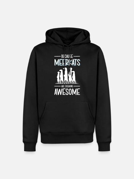 Les suricates sont drôles - Sweat à capuche Premium bio Homme - noir