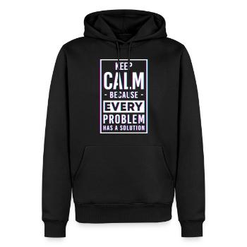 Problem Nicht mein Problem Das Problem - Männer Premium Bio Hoodie - Schwarz - Vorne - Nico (187cm)