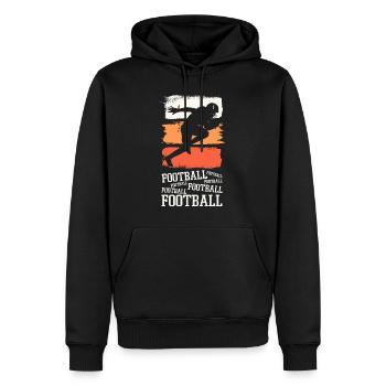 American Football Spieler Vintage Retro USA Sport - Männer Premium Bio Hoodie - Schwarz - Vorne - Nico (187cm)