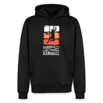 Handball Handball Player Handball Player Vintage Retro - Sweat à capuche Premium bio Homme - noir - Devant - Nico (187cm)