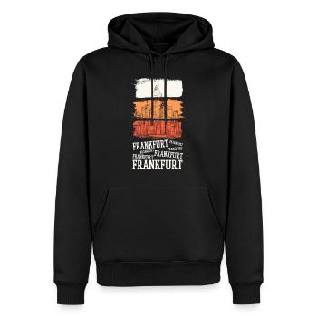 Francfort Allemagne City Skyline Vintage Retro - Sweat à capuche Premium bio Homme - noir - Devant - Nico (187cm)