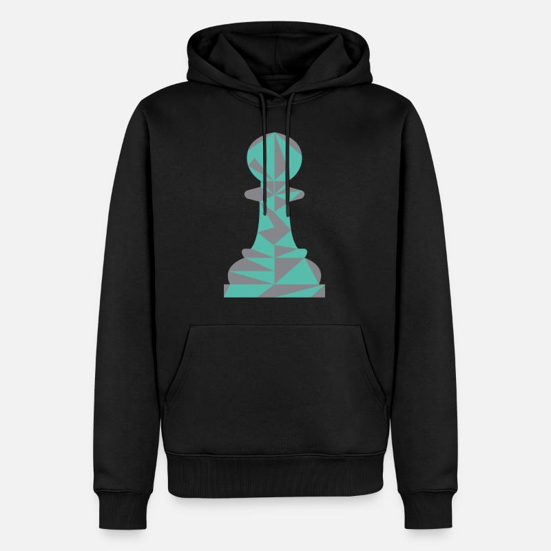 SCHACH BAUER/POLYGON - Männer Premium Bio Hoodie - Schwarz