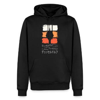 Düsseldorf Japan Stadt Skyline Vintage Retro - Männer Premium Bio Hoodie - Schwarz - Vorne - Nico (187cm)