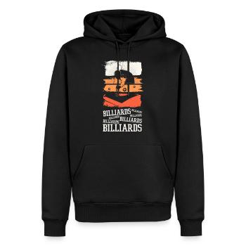 Billard Pool Snooker Queue Kugeln Vintage Retro - Männer Premium Bio Hoodie - Schwarz - Vorne - Nico (187cm)