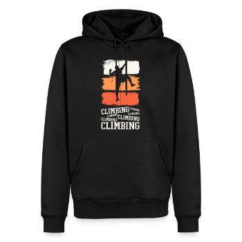 Escalade, Escalade, Montagne, Alpinisme, Sports, Nature - Sweat à capuche Premium bio Homme - noir - Devant - Nico (187cm)