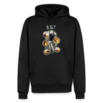 Golf Golfen Golfspieler Sport Hobby Club Vintage - Männer Premium Bio Hoodie - Schwarz - Vorne - Nico (187cm)