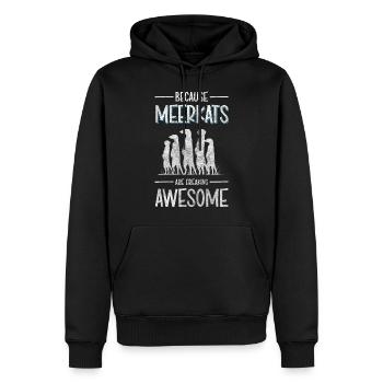 Wildtier Zoo Fell - Männer Premium Bio Hoodie - Schwarz - Vorne - Nico (187cm)