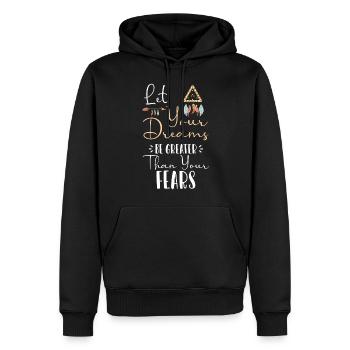 Dream Feather Spiritual Esotericism - Men’s Premium Organic Hoodie - black - Front - Nico (187cm)