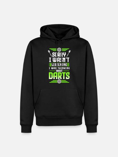 Dart spiller dart turnering spiller dart lag - Premium økologisk hettegenser for menn - svart
