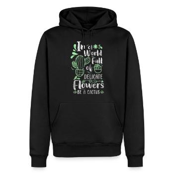 Pflanze Stacheln Gärtner Stich - Männer Premium Bio Hoodie - Schwarz - Vorne - Nico (187cm)