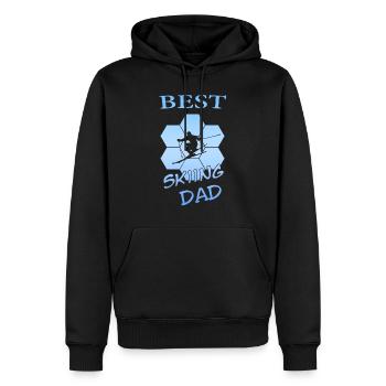 best skiing dad - Männer Premium Bio Hoodie - Schwarz - Vorne - Nico (187cm)