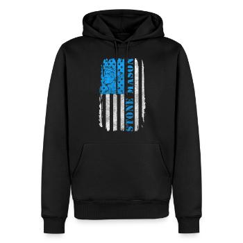 Steinmetz Beruf Handwerk Zunftwappen - Männer Premium Bio Hoodie - Schwarz - Vorne - Nico (187cm)
