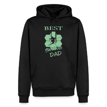 Geschenk Vater Ski - Männer Premium Bio Hoodie - Schwarz - Vorne - Nico (187cm)