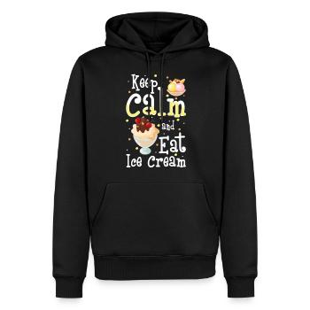 Eiscreme Eiskugel Süßigkeiten Softeis - Männer Premium Bio Hoodie - Schwarz - Vorne - Nico (187cm)
