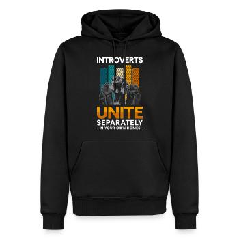 Antisozial Misanthrop Schüchternheit - Männer Premium Bio Hoodie - Schwarz - Vorne - Nico (187cm)