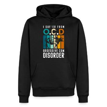 Kühe Kuhflecken Vieh Tierliebe - Männer Premium Bio Hoodie - Schwarz - Vorne - Nico (187cm)