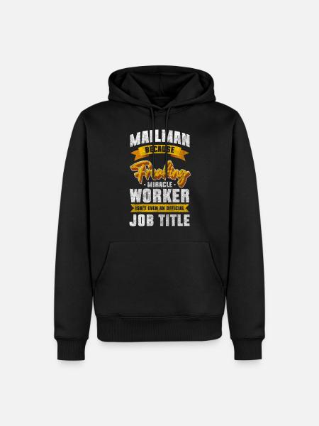 Postman Letter Stress - Men’s Premium Organic Hoodie - black
